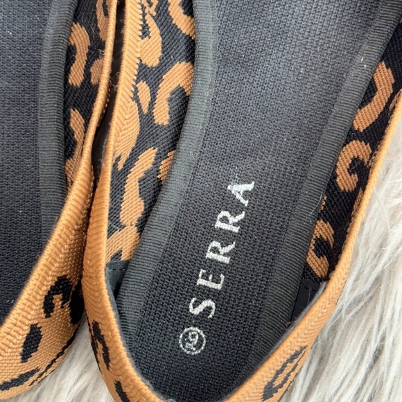 EUC Serra Leopard Print Recycled Textile Flexible Flats Size 9 - Picture 8 of 9